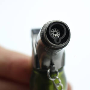 Briquet à jet de flamme réglable <span class=keywords><strong>rechargeable</strong></span> au <span class=keywords><strong>gaz</strong></span> butane visible, <span class=keywords><strong>mini</strong></span> bouteille de vin créative - Product Image 5