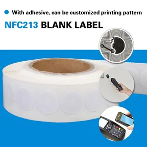 Custom Printable Logo 13.56MHz Smart Rfid Sticker Label Ntag 213/Ntag 215/Ntag 216 Chip NFC Tags