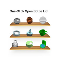 Tapa de Botella de Agua con Apertura de un Clic para Termo de Acero Inoxidable, Fabricación de Tapas Magnéticas Personalizadas