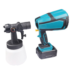 DZT 21V Lithium Battery <b>Spray</b> Gun 1L Cup Capacity Wireless <b>Paint</b> Sprayer Brushed Motor Portable Electric <b>Paint</b> Gun - Product Image 2