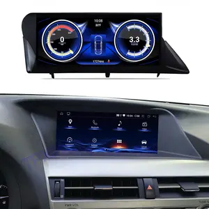 HXHY Multimedia mobil 10.25 inci Android 13 8 + 128G, pemutar Video GPS Radio otomatis untuk Lexus RX RX270 RX350 RX450H