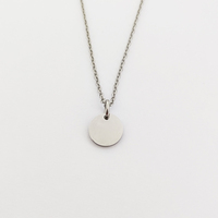 Collier de disque vierge collier Con Nombre Personalizado collier de pièce de monnaie personnalisé collier de pièce de monnaie en acier inoxydable