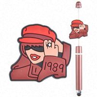 Manik-manik PVC Merek Pen Topper dalam Jumlah Besar, Barang Siap Kirim, Manik-manik Kartun untuk Pembuatan Pena, Manik-manik Hari Peringatan untuk Pembuatan Perhiasan