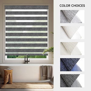 SAMADHI Custom Size Modern Horizontal Plain Zebra Blinds for <b>Windows</b> Sheer <b>Shades</b> Dual Layer Roller Light Control Indoor - Product Image 3