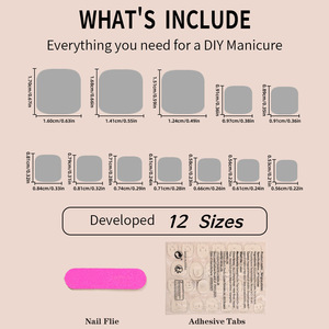 <span class=keywords><strong>Ongles</strong></span> de pieds courts en ABS durable, style français, avec bordure blanche et strass, design tendance et élégant, faciles à poser - Product Image 3