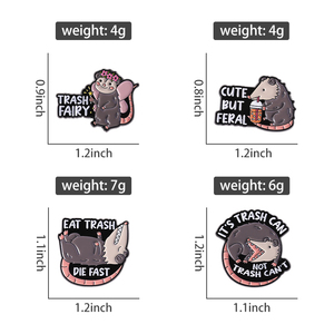 Lindo ratón esmalte Pin dibujos animados Animal broche Rana oveja perro gato Arco Iris solapa insignia joyería regalo para niños - Product Image 6