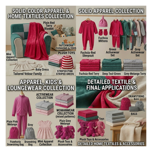 Wholesale 240gsm Combed Knitted Terry Fabric 80% Cotton 20% Polyester Toweling Roll for <b>Blankets</b> - Product Image 1