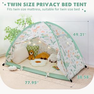 Tenda Tempat Tidur Twin untuk Anak Perempuan, Kanopi Tempat Tidur dengan Pola Kustom, Ruang Privasi, Tenda Tidur Blackout, Tirai Tempat Tidur Tingkat Anak Laki-laki - Product Image 2
