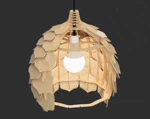 Pantalla de Lámpara de Madera Cortada con Láser, Pantalla de Lámpara de Madera Cortada con Láser en Espiral - Product Image 6