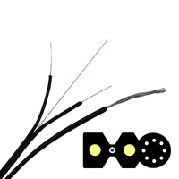 Kabel Drop FTTH Luar Ruangan Dalam Ruangan Lszh G.657a Kabel Drop FTTH G657a G652d Kabel Patch Cord Serat Optik