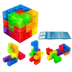 Bloques de Construcción Magnéticos MYT, Cubos de Rompecabezas Mágicos 3D, Múltiples Formas, 54 Tarjetas Guía, Juguetes Educativos para Niños de 4 a 6 Años, 6x6cm - Product Image 1