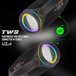 ลำโพงบลูทูธแบบพกพา ระบบเสียงโฮมเธียเตอร์ พร้อมไมโครโฟนไร้สาย <span class=keywords><strong>2</strong></span> ตัว รองรับ 5.3 IPX4 กันน้ำ ไฟ RGB - Product Image 6