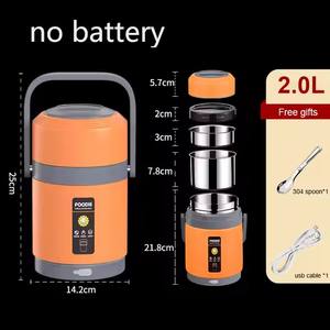 USB elektrikli ısıtılabilir yemek kutusu paslanmaz çelik gıda ısıtıcısı ofis okul için Bento Lunchbox sıcak gıda konteyner termal kutuları - Product Image 4
