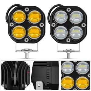 Faro Proyector de 3 Pulgadas con Lente, 12V, Barras de Luz LED Blancas y Amarillas, Luces Todoterreno 4x4 para Jeep Wrangler, Faro LED para Motocicleta - Product Image 4