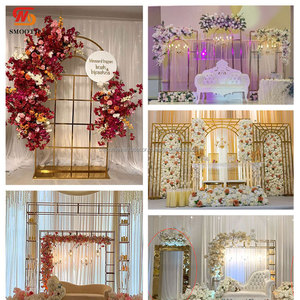 SMOOTH 7ft Decoración de boda al aire libre Fondo de escenario Pantalla Accesorios DE BODA Juego de hierro forjado Arco de boda - Product Image 6