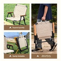 Chaise pliante robuste en acier à haute teneur en carbone pour l'extérieur, style Kermit, portable, pour la pêche et la plage, vente en gros d'usine