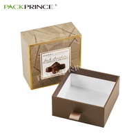 Boîte à tiroirs à chocolat unique et personnalisée pour n'importe quel modèle, vente en gros de barre de chocolat fantaisie de luxe, petit emballage de gâteau avec poignée en ruban