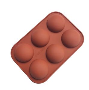 Moule à gâteau en silicone à 6 cavités en demi-cercle pour la pâtisserie - Product Image 1