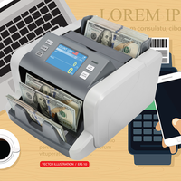 P80 détecteur de compteur de billets de banque à écran tactile simple CIS compteur de factures d'argent multi-devises Machine de comptage de factures efficace pour
