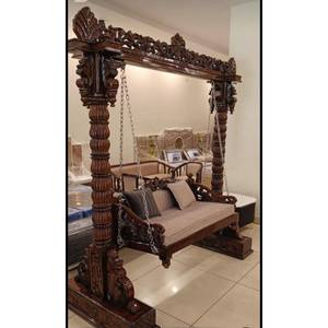 Nuevo Columpio Tradicional de Madera Maciza Hecho a Mano para el Hogar, Columpio de Madera de Teca Hecho a Mano, Columpio de Madera de Teca Tallado a Mano de Estilo Indio - Product Image 1