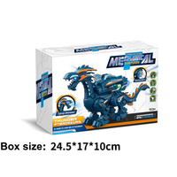 Era Dino ticaret pil kumandalı hareketli dinozor dönüşümü deformasyon oyuncak Robot 4D gece lambası sprey çocuklar rc