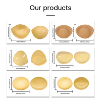 Inserts rehausseurs de poitrine OEM invisibles en forme de boulette, coussinets de soutien-gorge adhésifs double face en éponge pour bikini, robe de soirée et robe