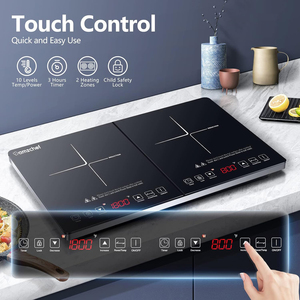 Double cuisinière à induction double plaque chauffante électrique Plaque à induction électrique 2 brûleurs double brûleur - Product Image 3