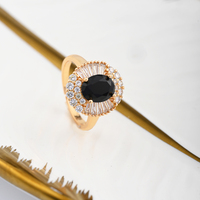 Vente en gros à la mode dernière 14k et 10k or cubique zircon anneaux non ternis étanche réglable bague en or conception pour les femmes