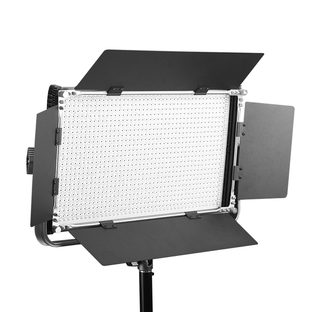 E-IMAGE E-1060 60w CRI95 1056PCS LED Photo Video Studio Film Panel Light DMX with Barndoor