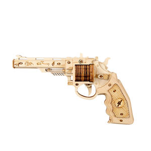 Gelang karet pistol gurun elang 3d kayu Model Puzzle rakitan mainan blok bangunan edukasi kayu CSgo permainan gaya yang sama - Product Image 2