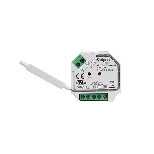 AC ZigBee In-wall Switch with ZigBee 3.0 Protocol Active Power & Energy Metering LED Lighting Plastic Case