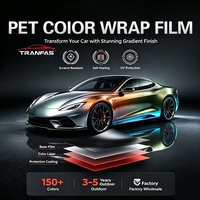 Vinilo Autoadhesivo PET Verde Menta de Alto Brillo para Envoltura Automotriz, Cambio de Color de Carrocería 911, Protección UV, Antiarañazos, 7mil