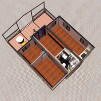 Maison conteneur extensible à installation rapide, unité de logement préfabriquée pour complexe hôtelier, camping, hébergement temporaire