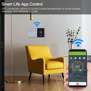 Thermostat de chauffage WiFi programmable MOES Tuya, régulateur de température ambiante avec commande manuelle coulissante - Product Image 4