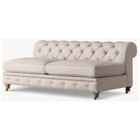 Luxuriöses Chesterfield Ecksofa-Set Wohnzimmermöbel Gepolstert mit Stoff oder Echtleder
