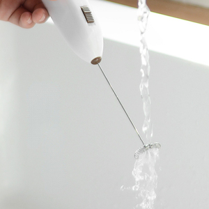 Batteur à oeufs électrique blanc mousseur à lait pour café ménage cuisine Mini acier inoxydable café lait thé mélangeur - Product Image 6