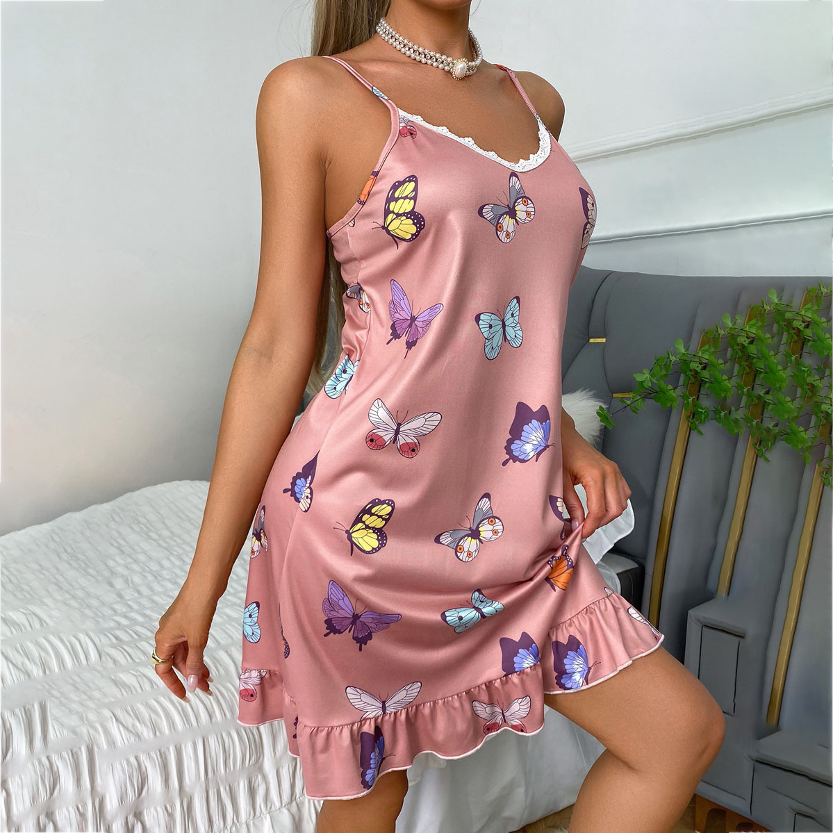 womens spaghetti strap dress Women Summer Polka Dot Spaghetti Strap Dress | Dot Print