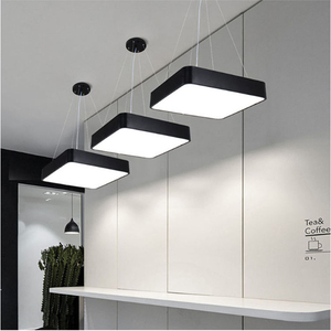 Projet lumières bonne qualité spectre complet SMD2835 36W 2700K noir Dimmable LED creux <span class=keywords><strong>coin</strong></span> rond carré suspension - Product Image 1