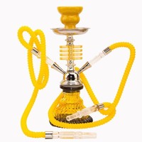 Kit Chicha Portable en Acrylique avec 2 Tuyaux, Design Moderne, pour Bar, Salon et Usage Domestique