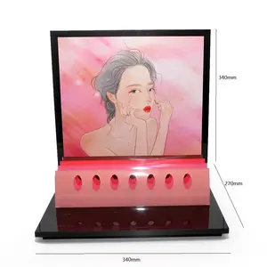 丙烯酸口红唇彩展示架和用于展示化妆品的丙烯酸口红组织器展示