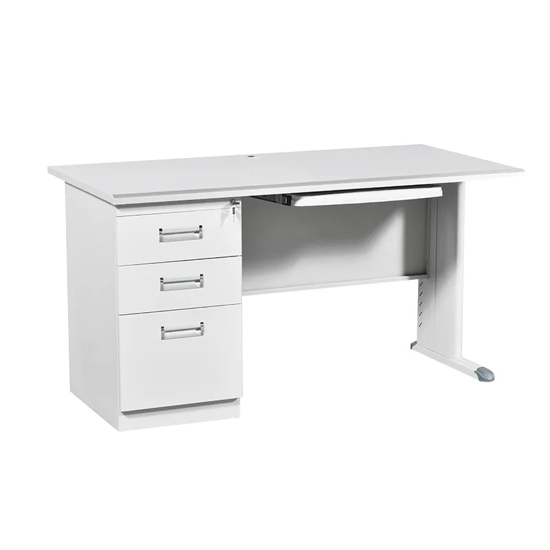 Wooden Top Computer Table Design Metal Drawer All Steel Office DeskとCabinet