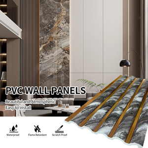 Panneau mural en PVC imperméable à l'eau, estampage à chaud, ignifuge, insonorisant, revêtement mural intérieur pour la décoration d'hôtels, de bureaux et d'appartements - Product Image 2