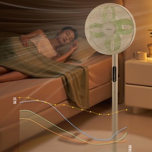 Ventilador de Piso Midea con Inversor, Control Remoto, Alta Potencia de Viento, Oscilante, Ahorro de Energía, para Uso en el Hogar y Dormitorios - Product Image 1