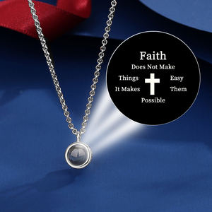 Giveluck Kinderen Roestvrij Staal Ronde Hanger Ketting Custom Geprojecteerde Afbeelding Christelijk Religieus Groothandel Beschikbaar - Product Image 4