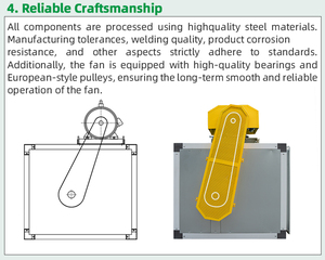 Quạt ly tâm nhôm thép ly tâm khói lửa Quạt thông gió - Product Image 6