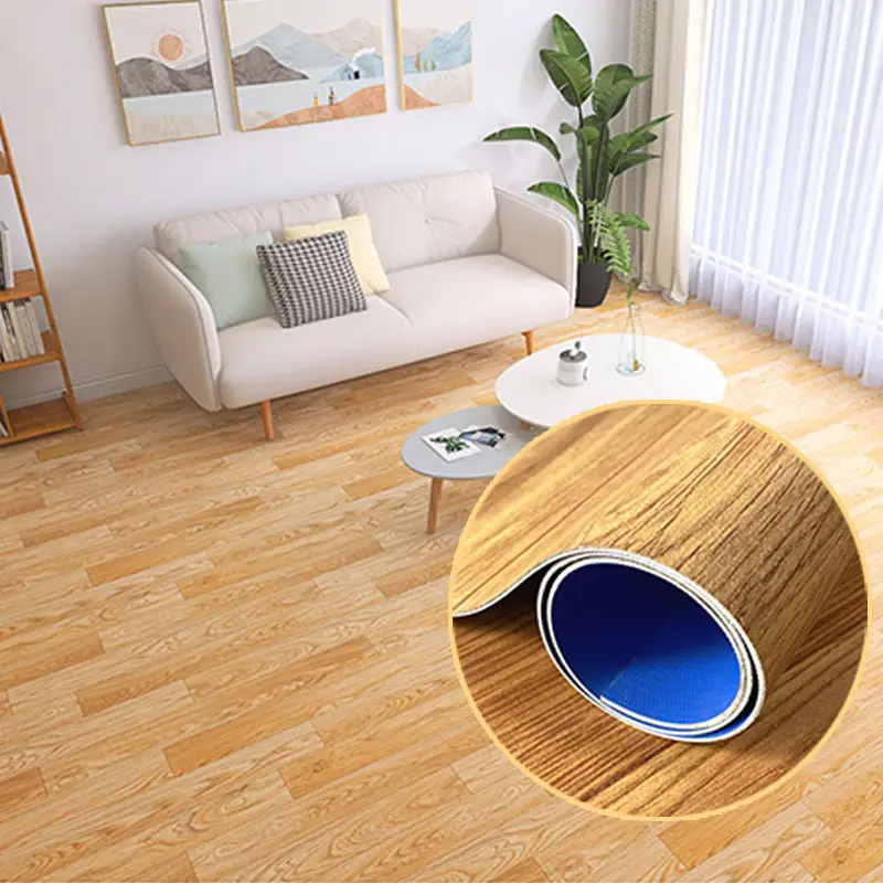 Household Insect-proof Decoration Cross Wood look Graphic Modern Technical Formaldehyde-free Floor cover Vinyl PVC flooring roll