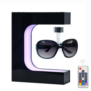 E-hình dạng màu đen <span class=keywords><strong>Magnetic</strong></span> nổi Acrylic kính hiển thị đứng bay lên xoay Sunglass kính hiển thị hiển thị quảng cáo - Product Image 1