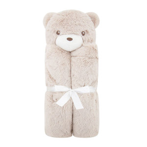 Novo estilo receber cobertor recém-nascido com cabeça de <span class=keywords><strong>animal</strong></span> personalizado cobertor de lã personalizado - Product Image 4