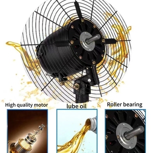 Ventilateur sur pied industriel haute vitesse et robuste, refroidissement par air, métal noir, boîte en carton ondulé, moteur AC OEM industriel - Product Image 3
