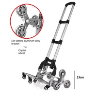 Plateforme de transport pour escaliers, acier inoxydable industriel, petite remorque pliable à quatre roues, chariot à main pour la maison, OEM